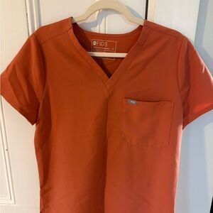 Figs Terracotta Scrub Top